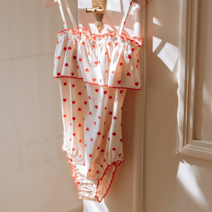 Lucy, the Red Heart Swimsuit
