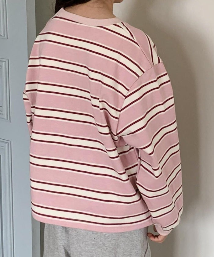 Striped Pink Sweatshirt
