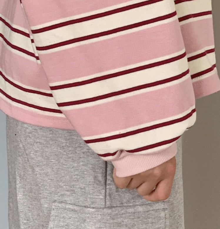 Striped Pink Sweatshirt