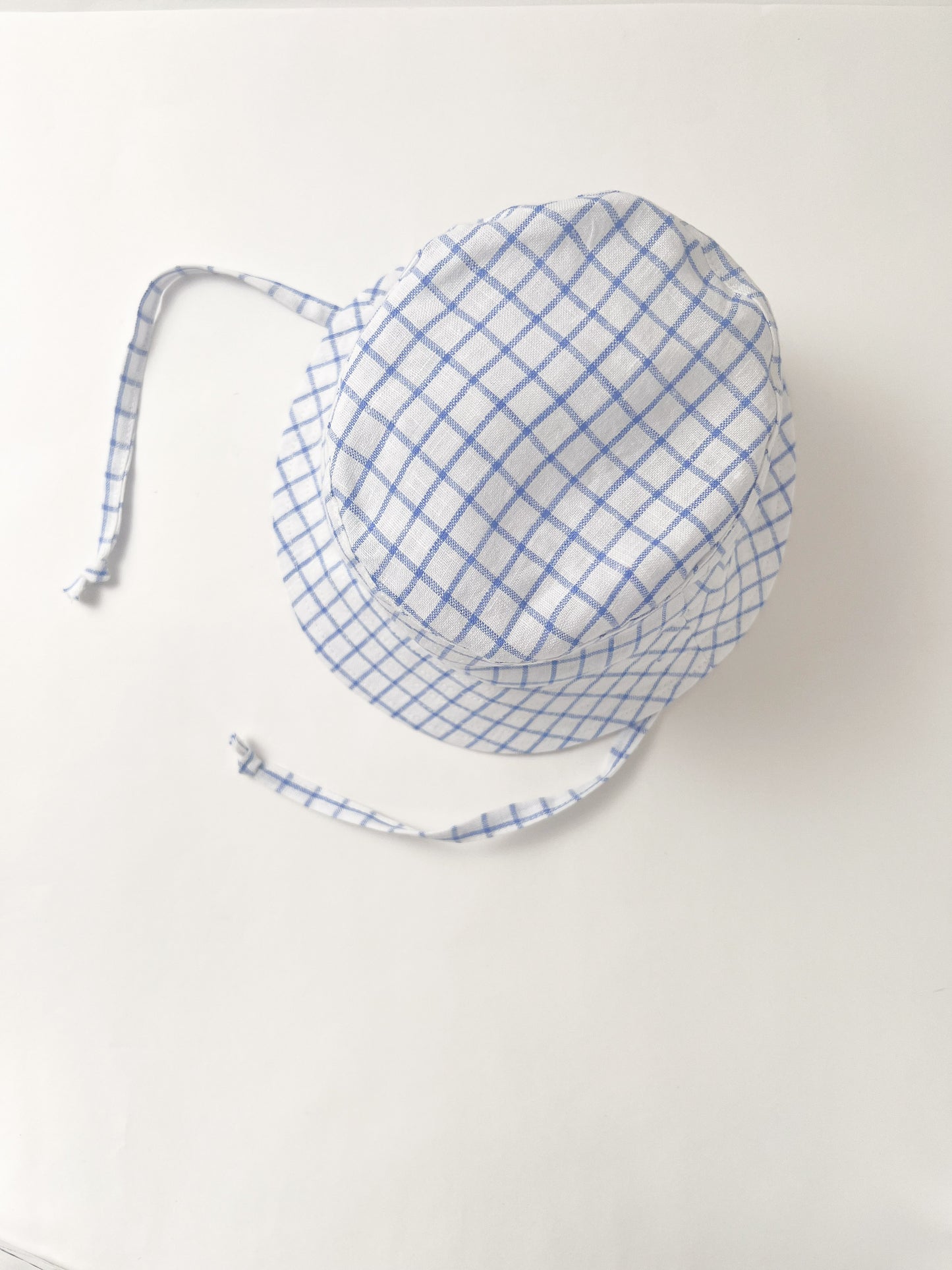 Bucket Hat in Blue Plaid Check