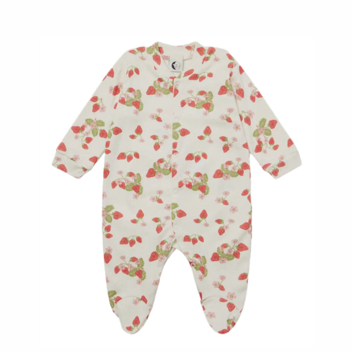 Baby Sleepsuit in Strawberry Fields