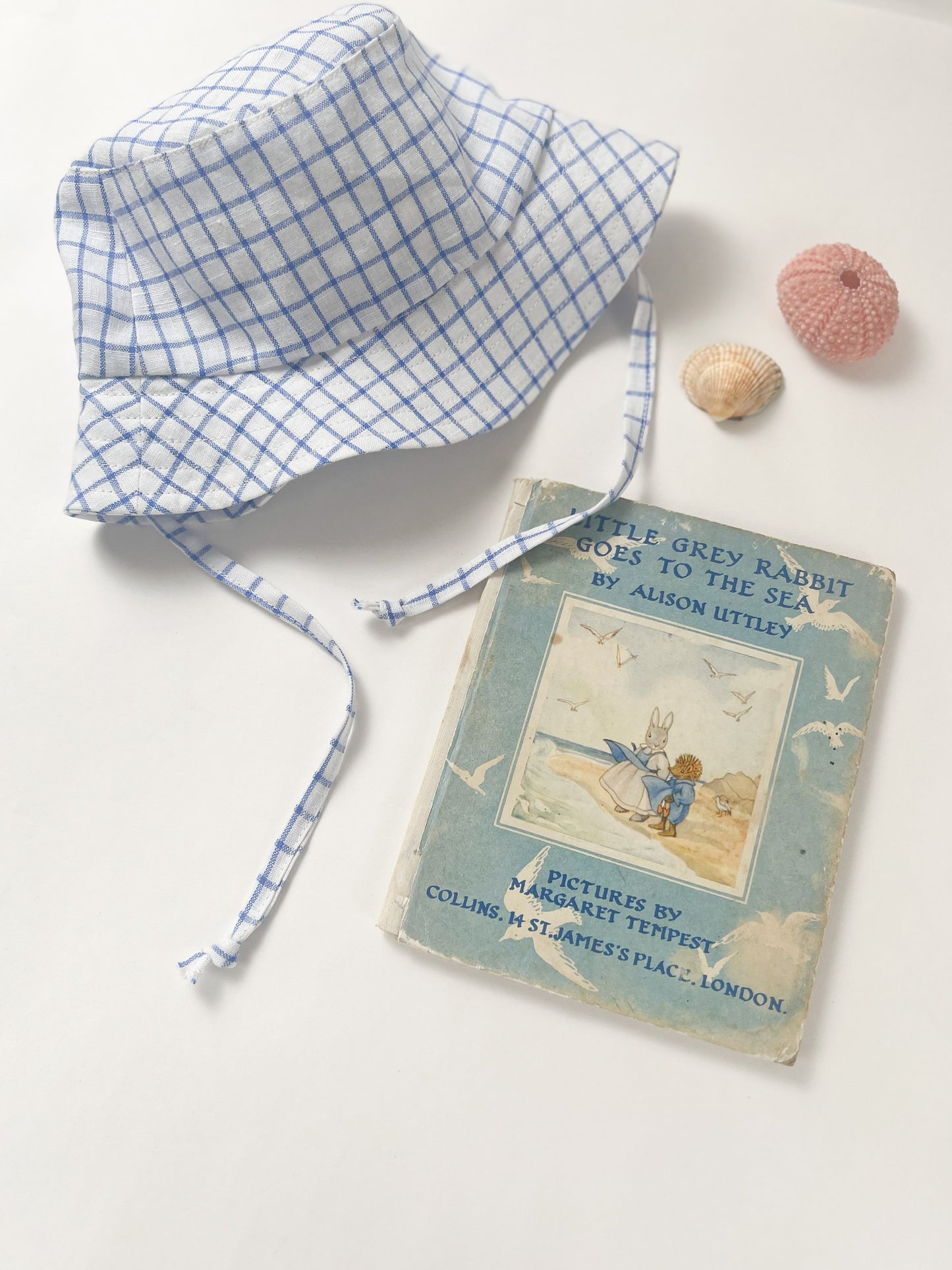 Bucket Hat in Blue Plaid Check