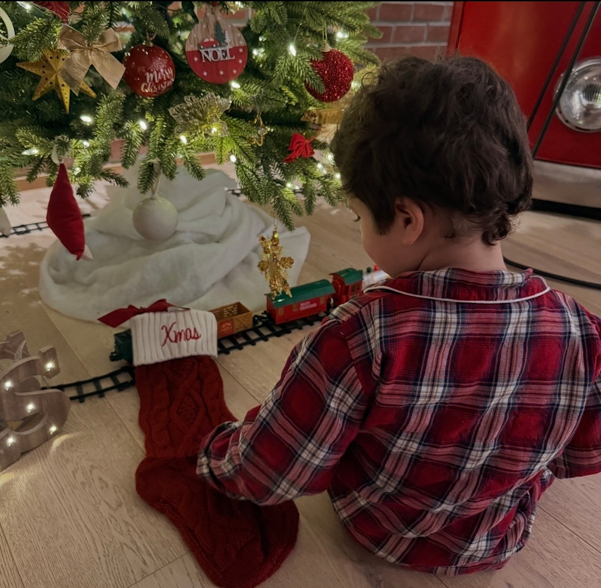 Boy Ruffled Tartan Pyjama Set