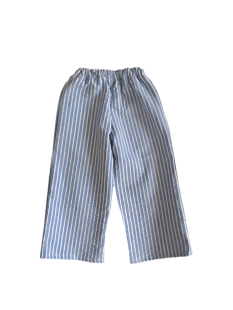 Blue Pinstripe Trousers