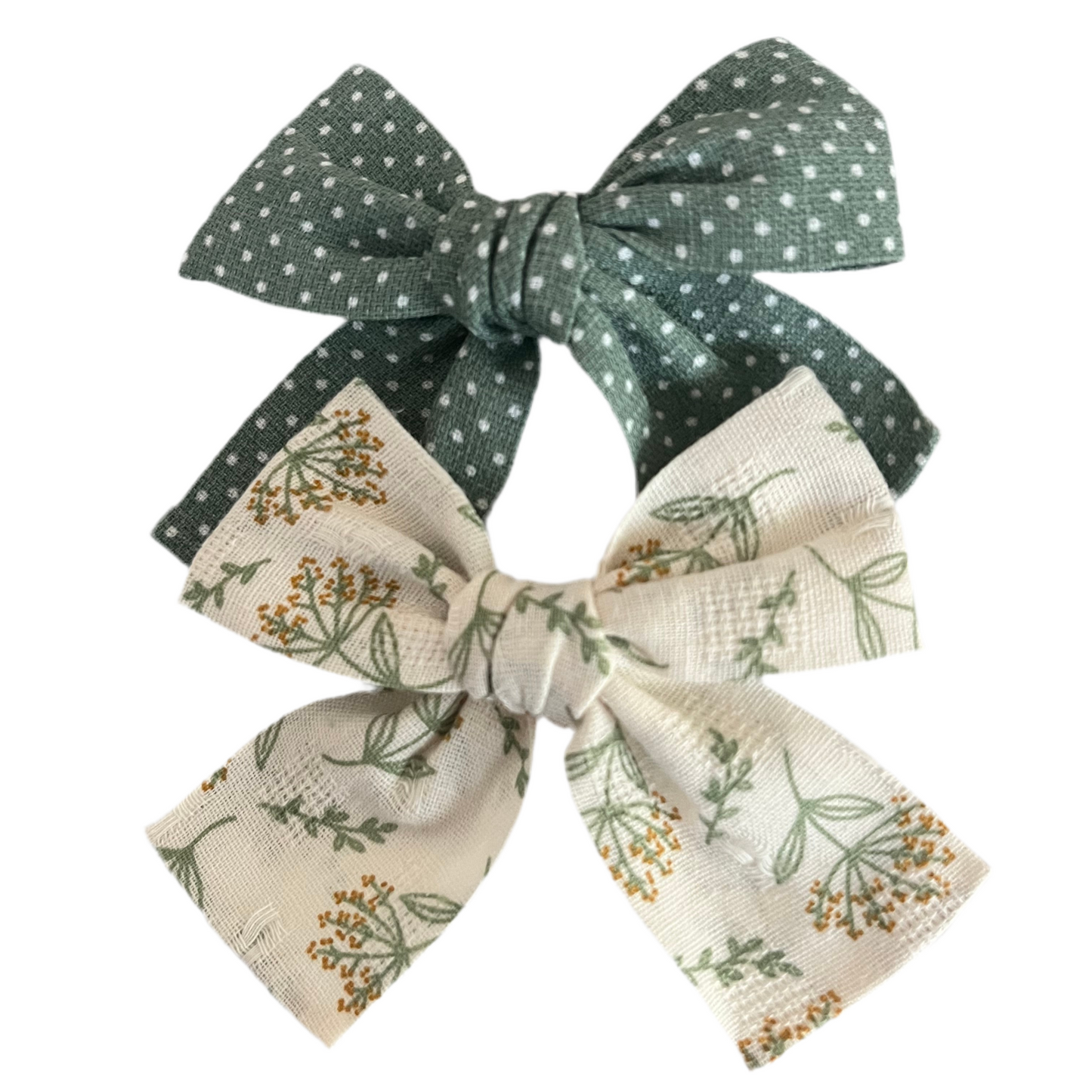 Julia, the set of 2 bows (dark green)