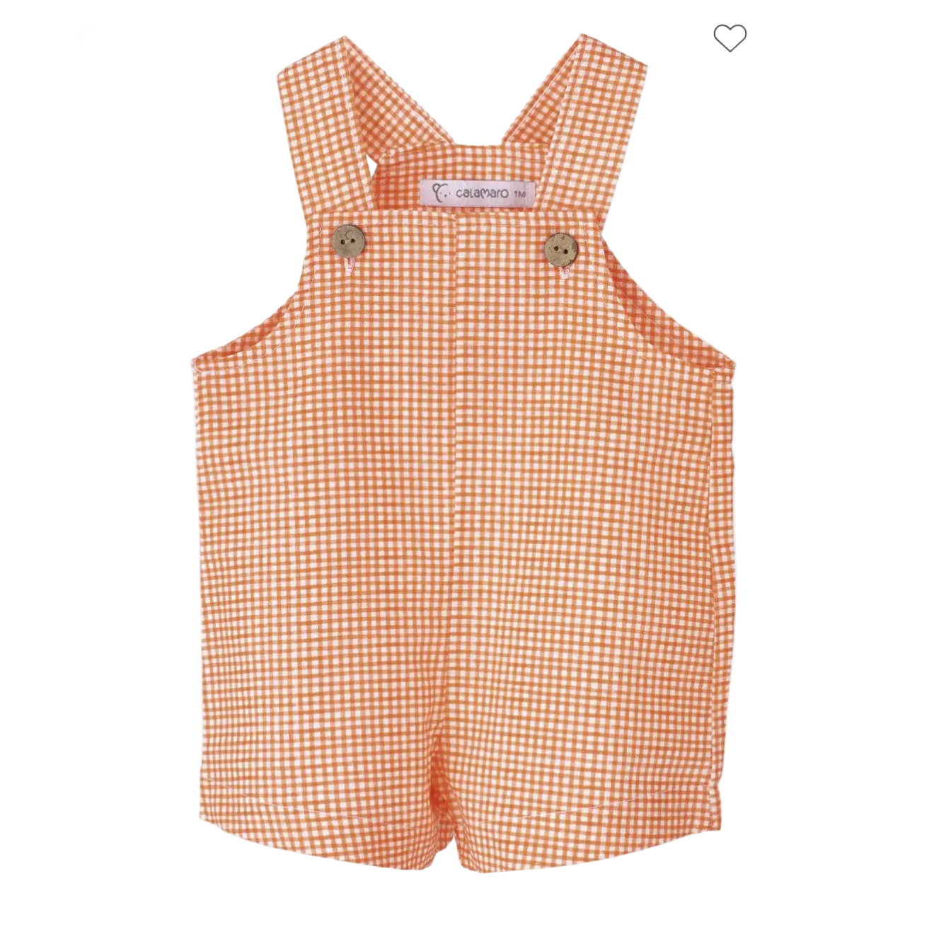 Gingham Nectarine Unisex Dungaree