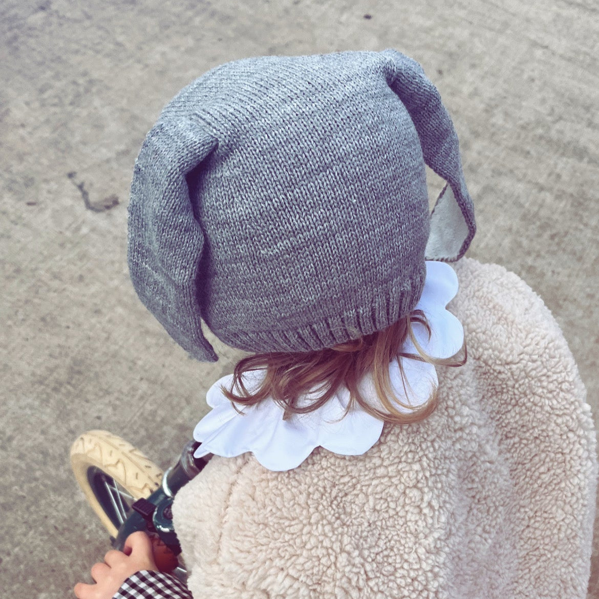 Peter, the knitted bunny ears beanie