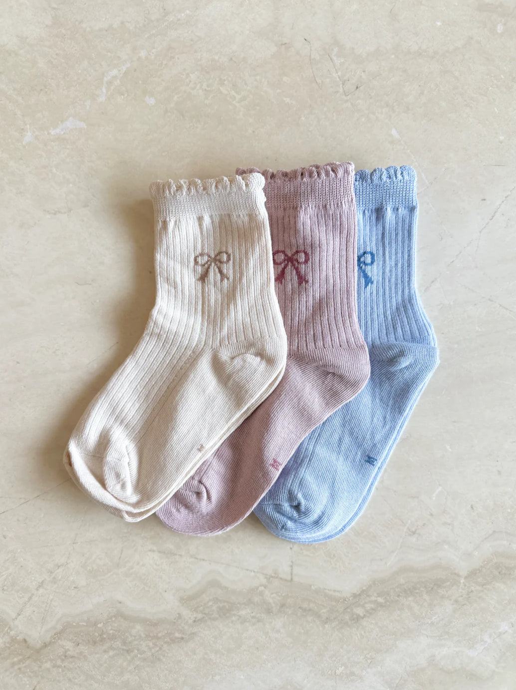 Bow Socks - Pack of 3