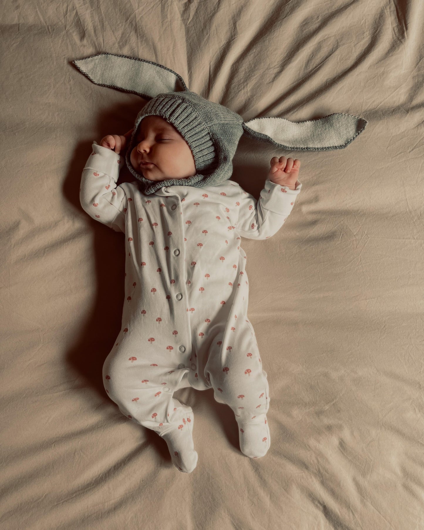 Peter, the knitted bunny ears beanie