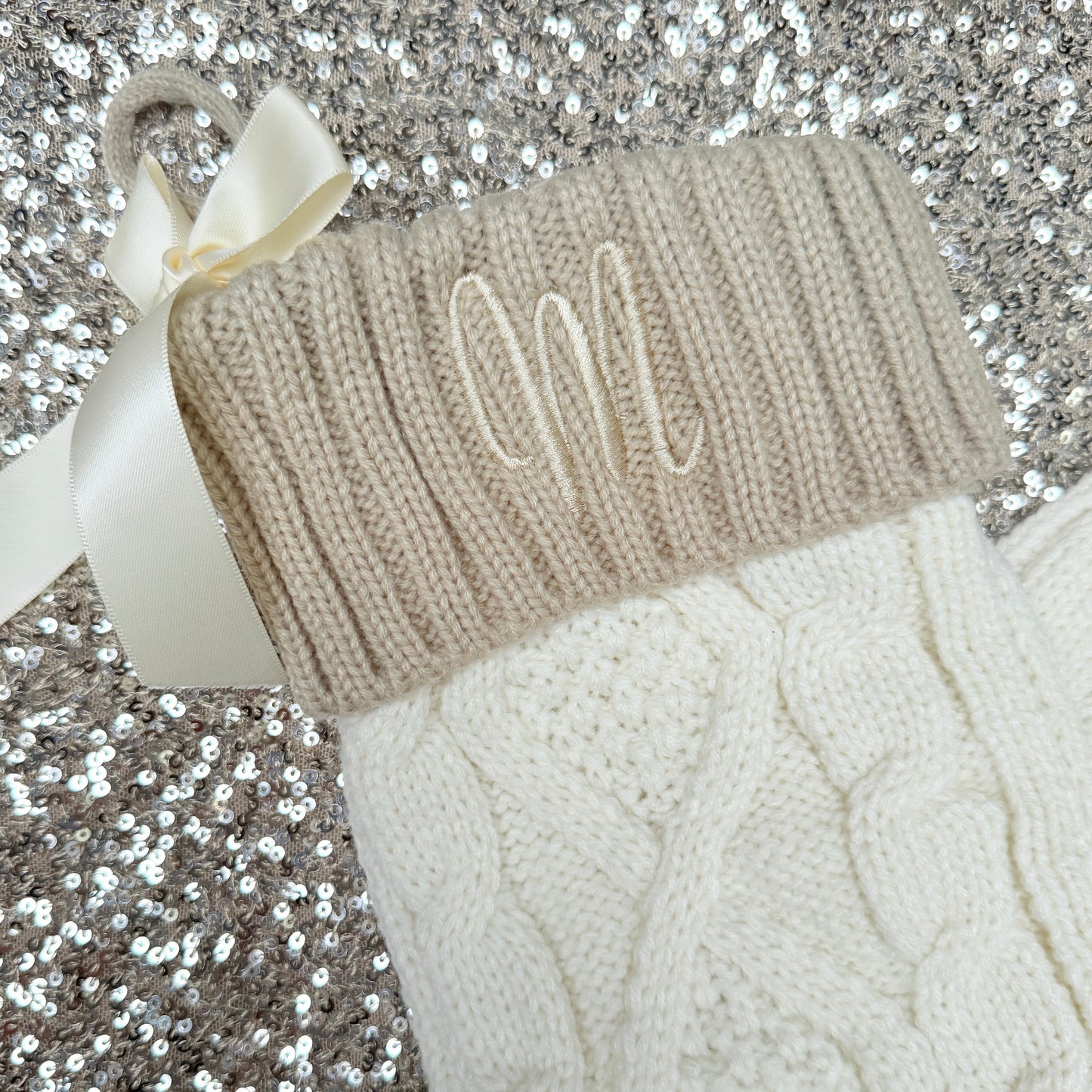 Knitted Wool Christmas stocking