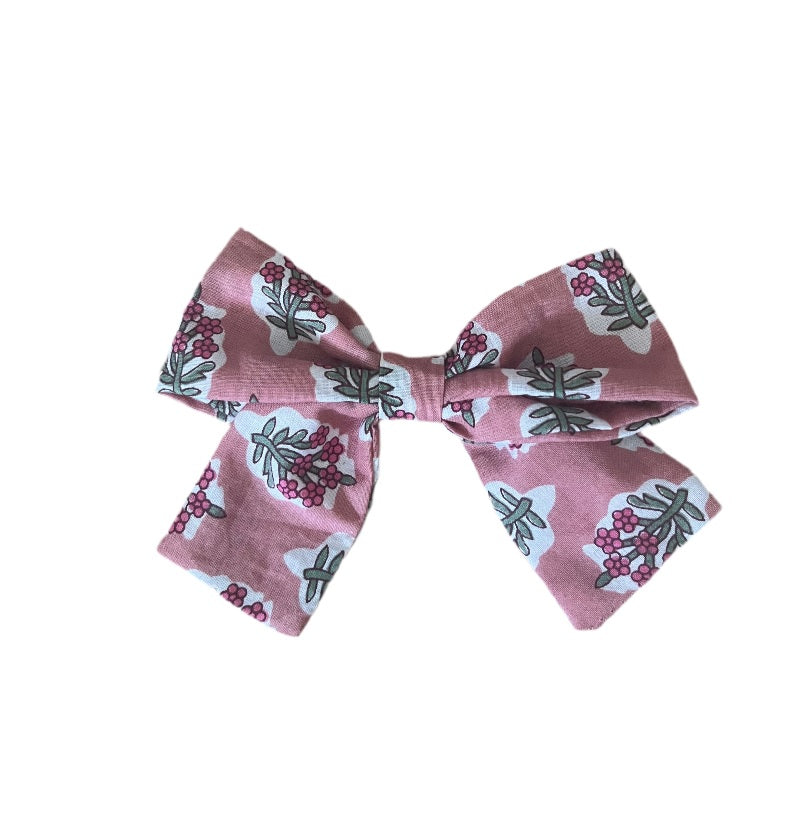 Pink Flower Bow