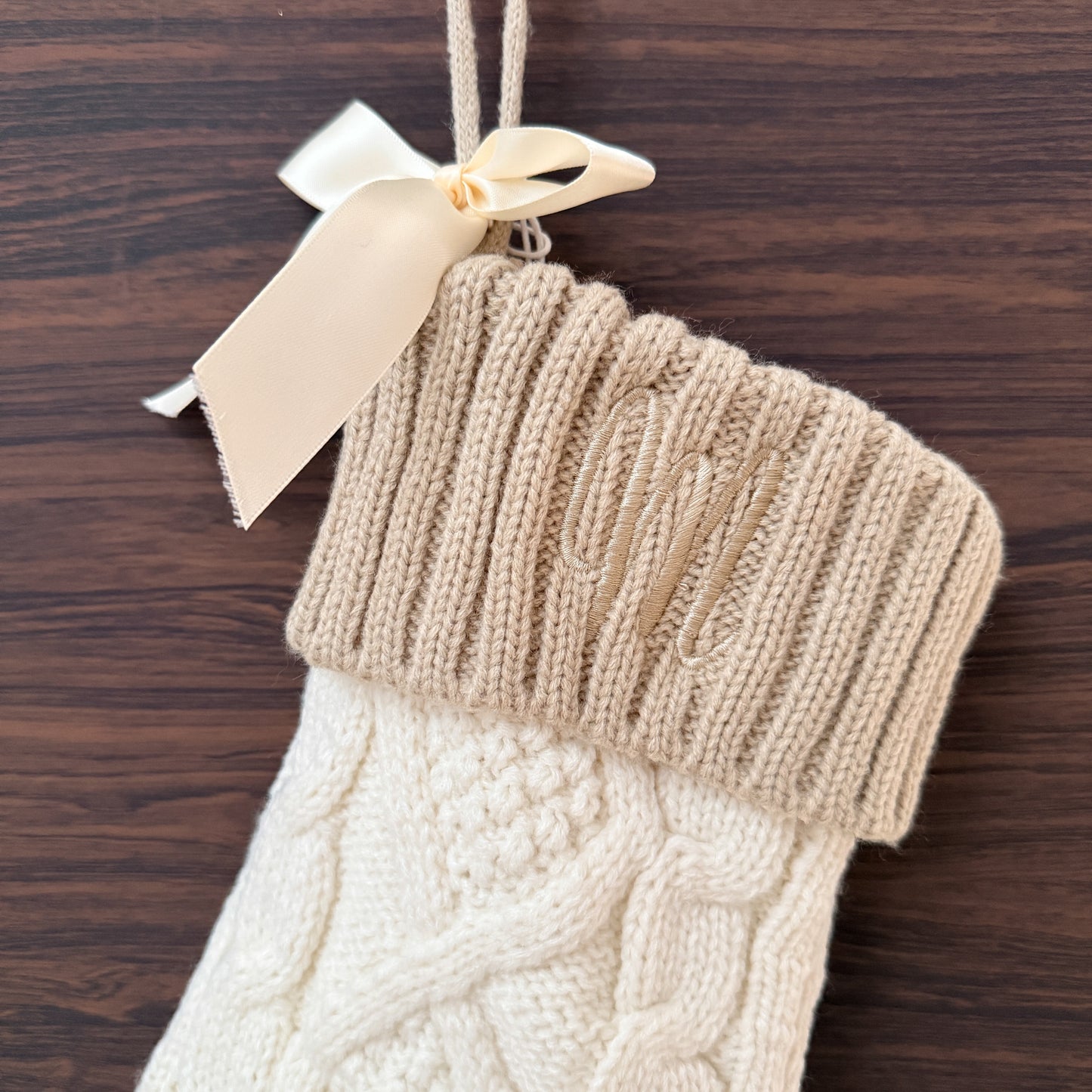Knitted Wool Christmas stocking