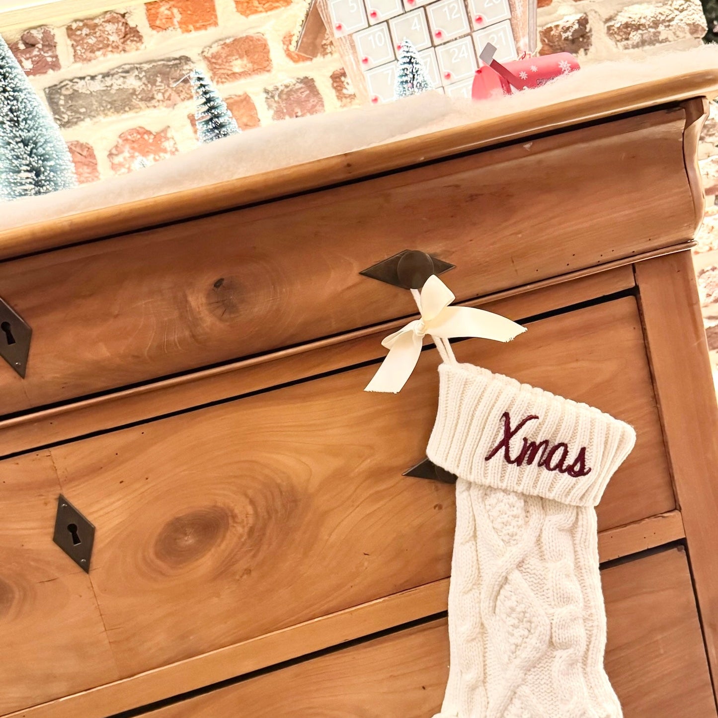 Knitted Wool Christmas stocking