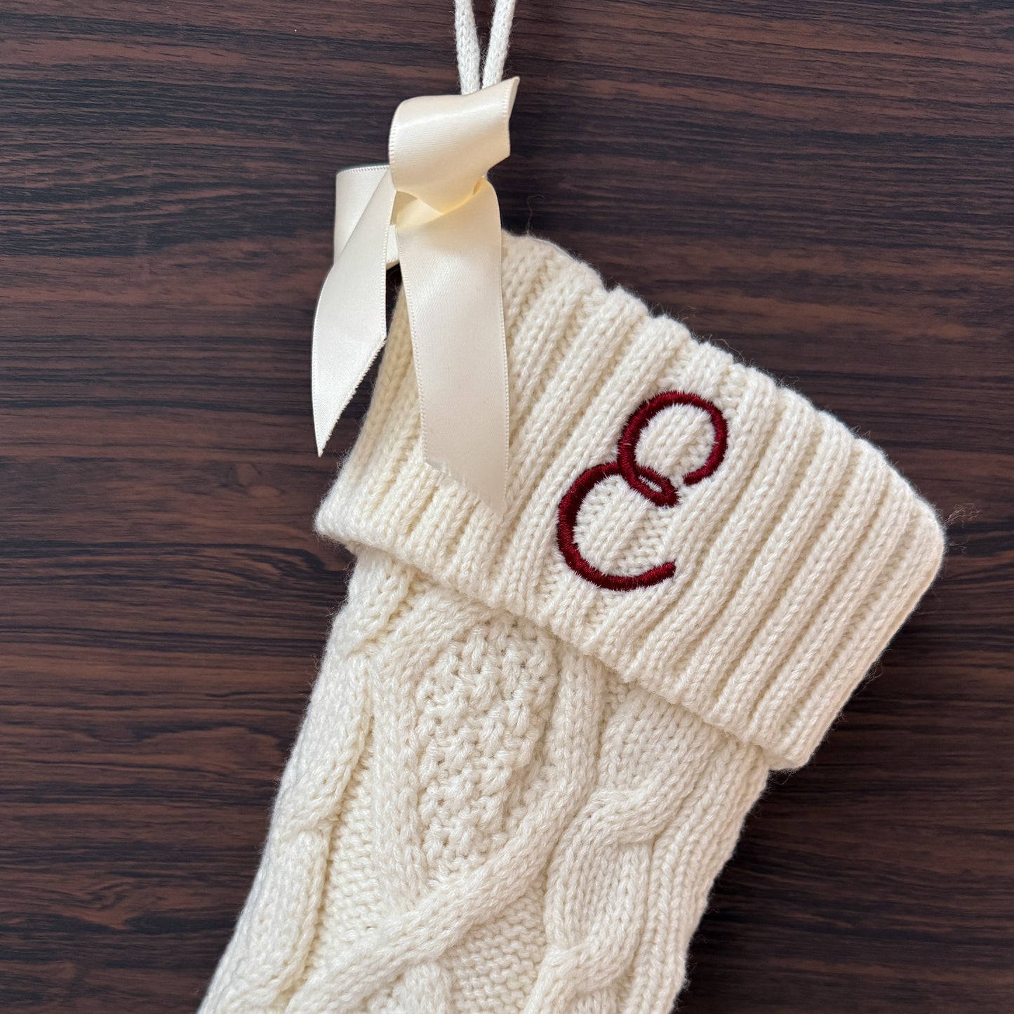 Knitted Wool Christmas stocking