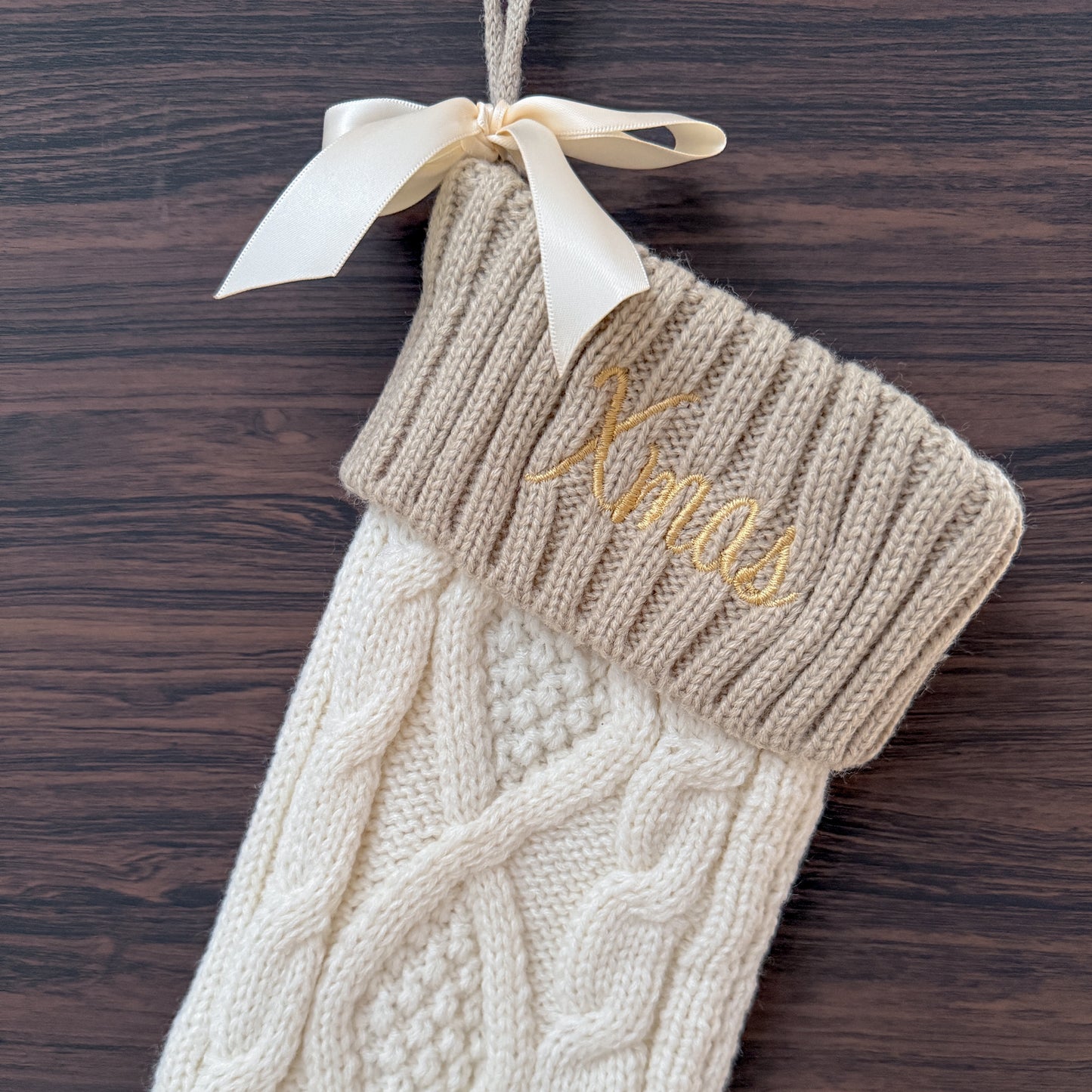 Knitted Wool Christmas stocking