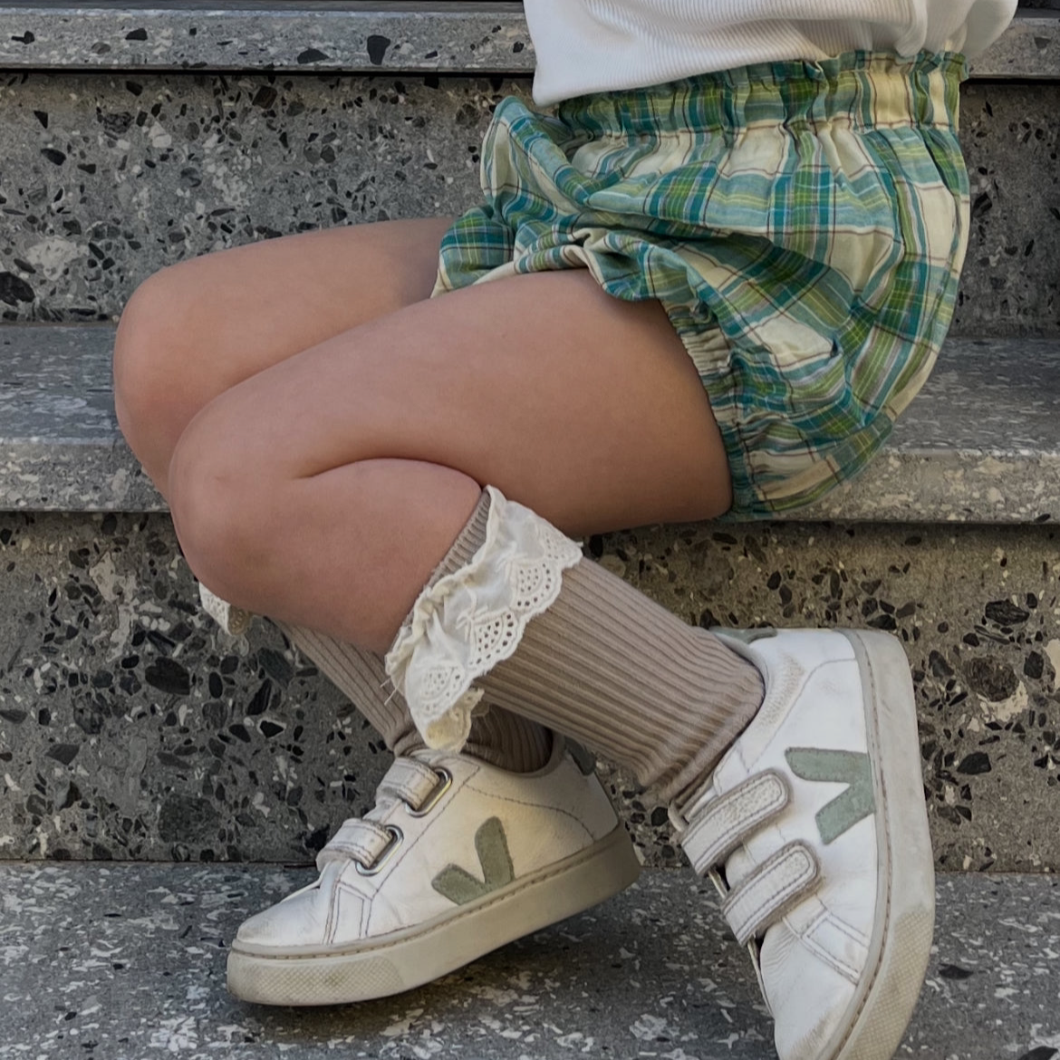 Violet, the lace ruffled socks