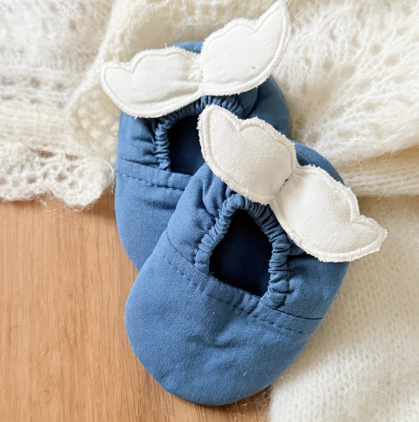 The Cotton Angel Wing Booties