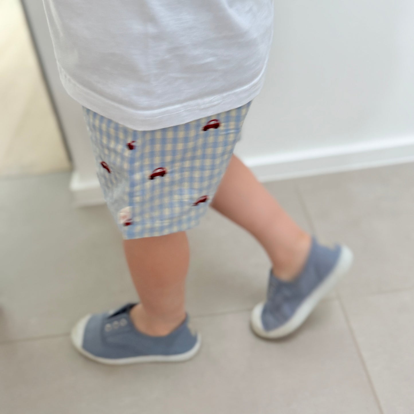Gingham Car Shorts
