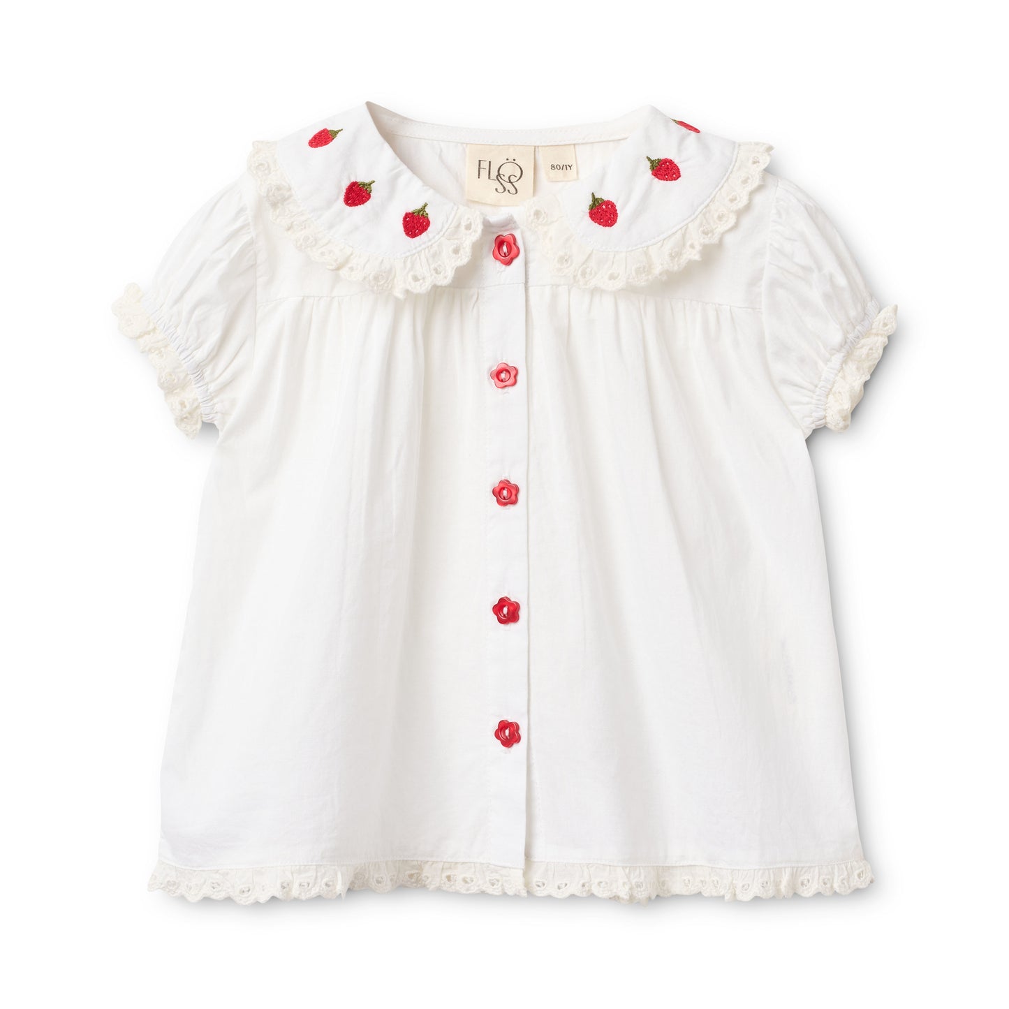 Strawberries Embroidered Blouse
