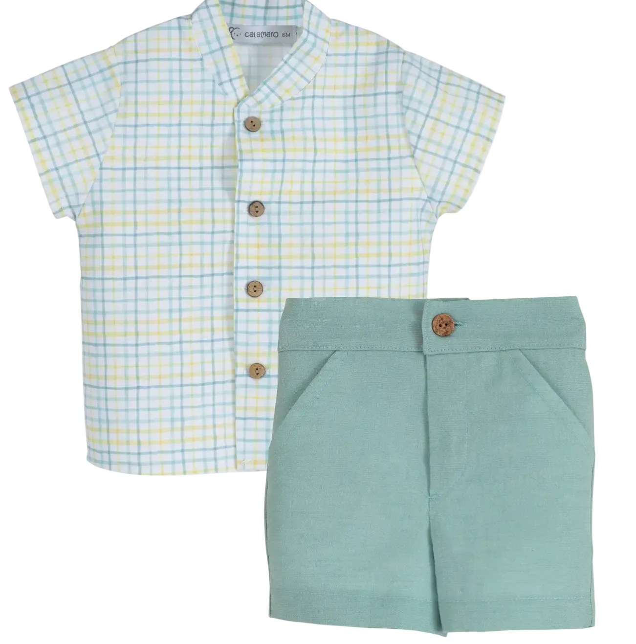 Mint Gingham Summer Set Pants