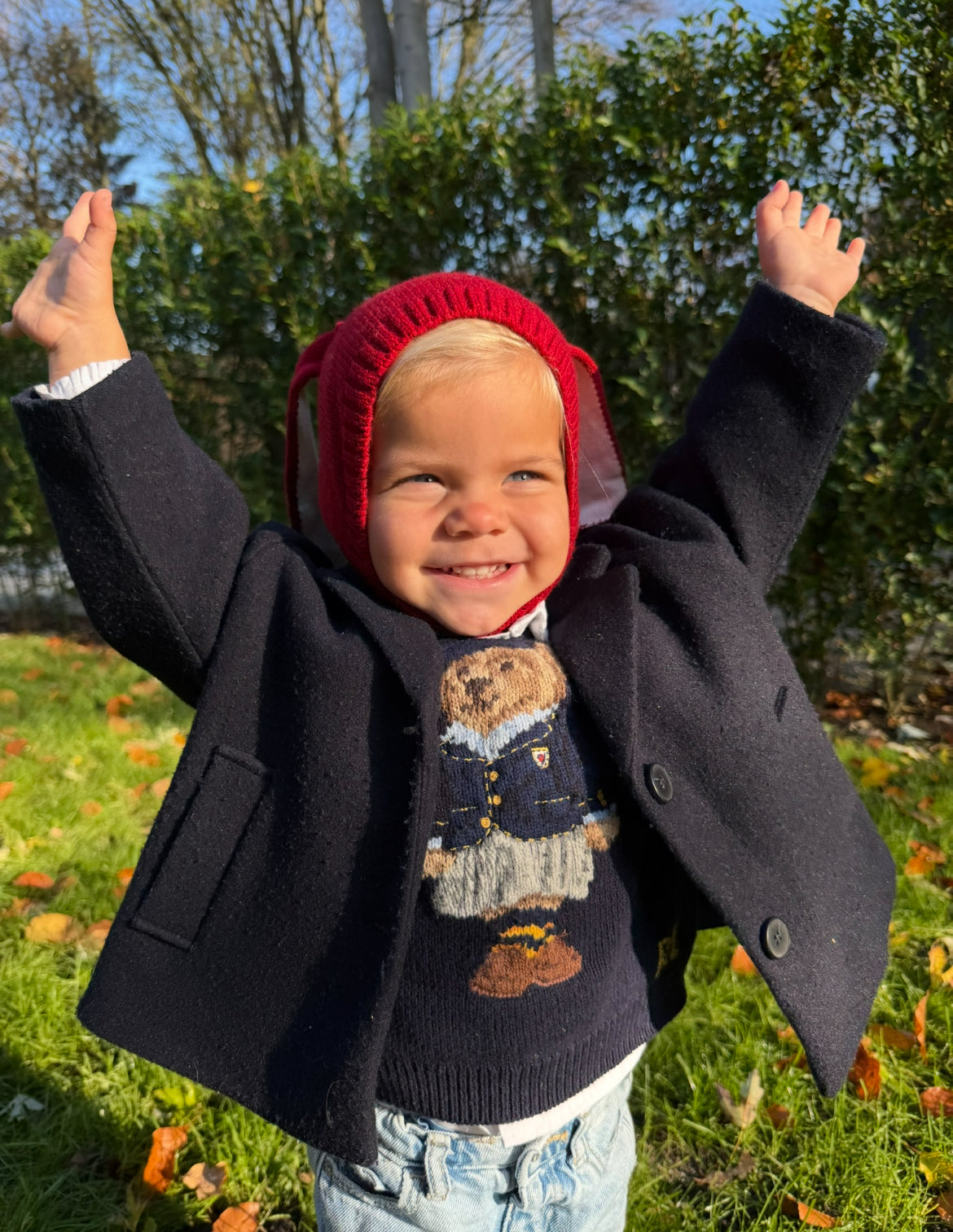 Peter, the knitted bunny ears beanie