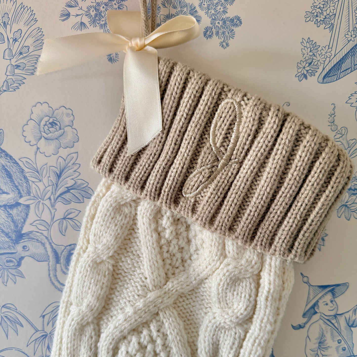 Knitted Wool Christmas stocking