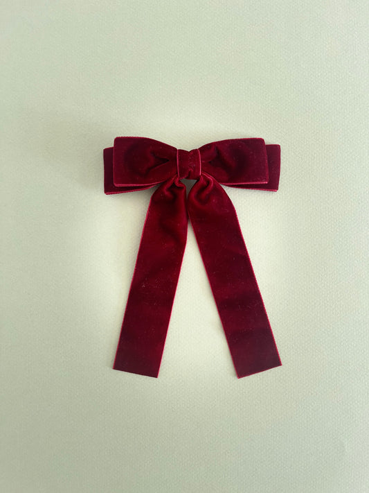 Christmas Red Velvet Hairbow