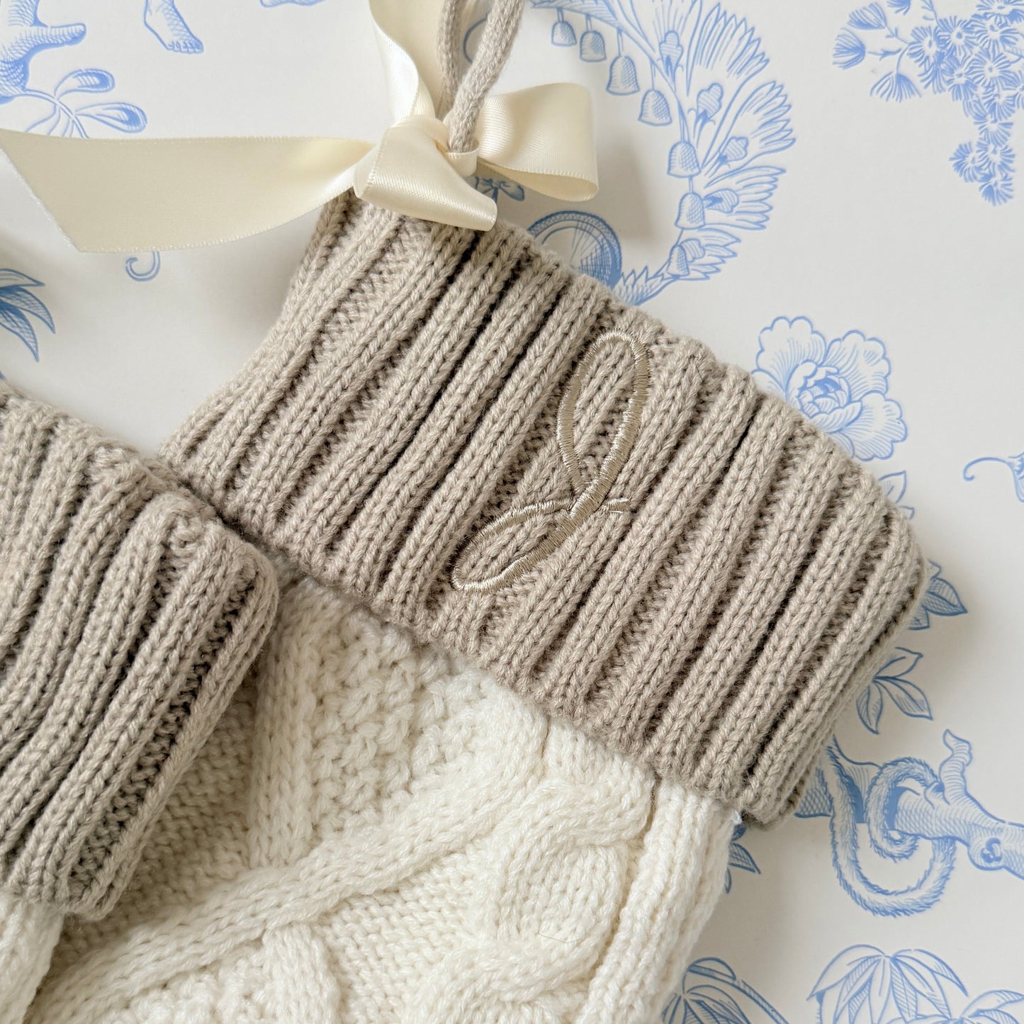 Knitted Wool Christmas stocking