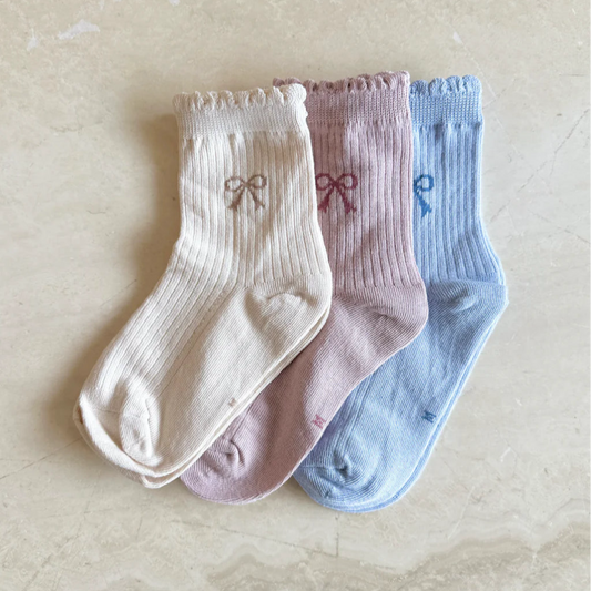 Bow Socks - Pack of 3
