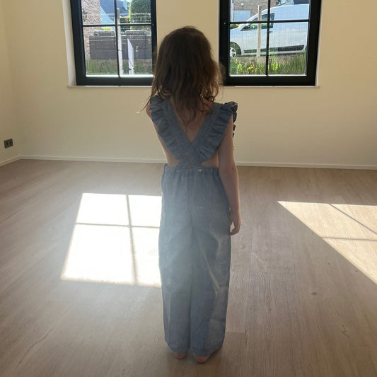 Summer, The Linen Ruffle Jumpsuit