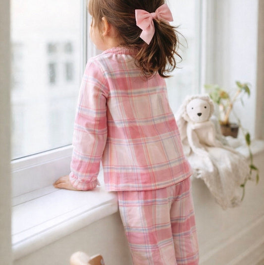 Pink Ruffle Pajama Set