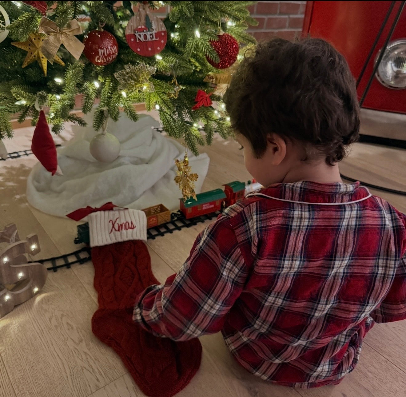 Boy Ruffled Tartan Pyjama Set