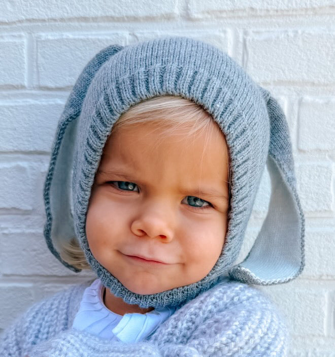 Peter, the knitted bunny ears beanie