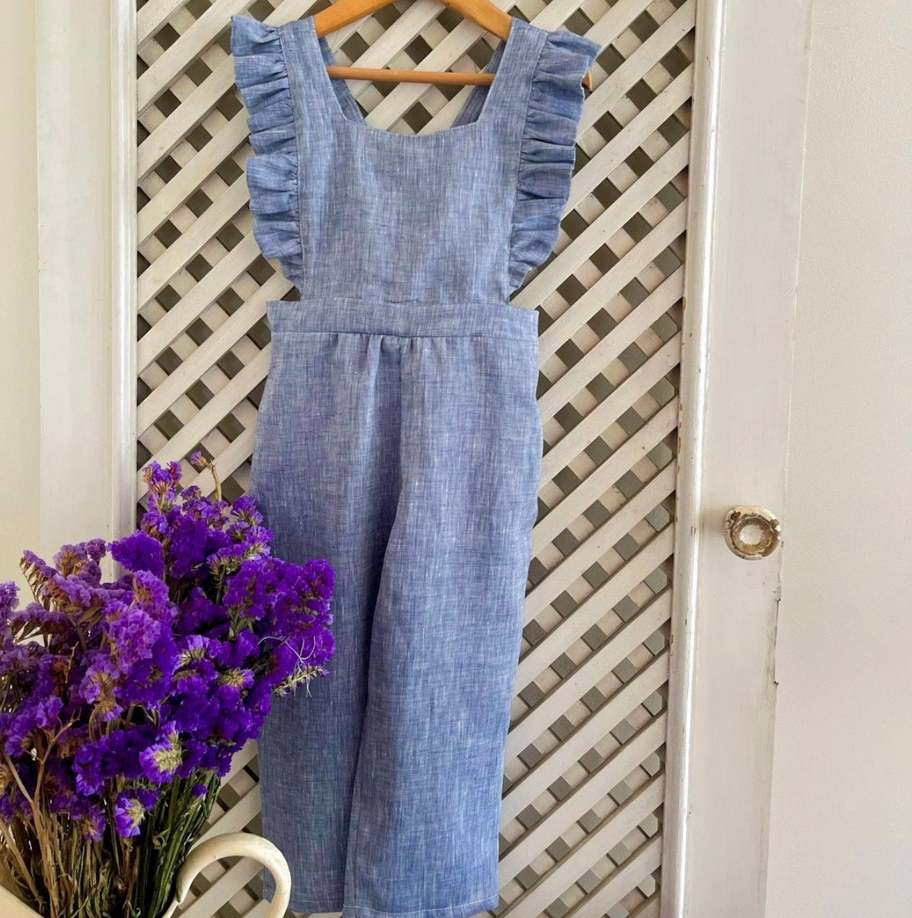 Summer, The Linen Ruffle Jumpsuit