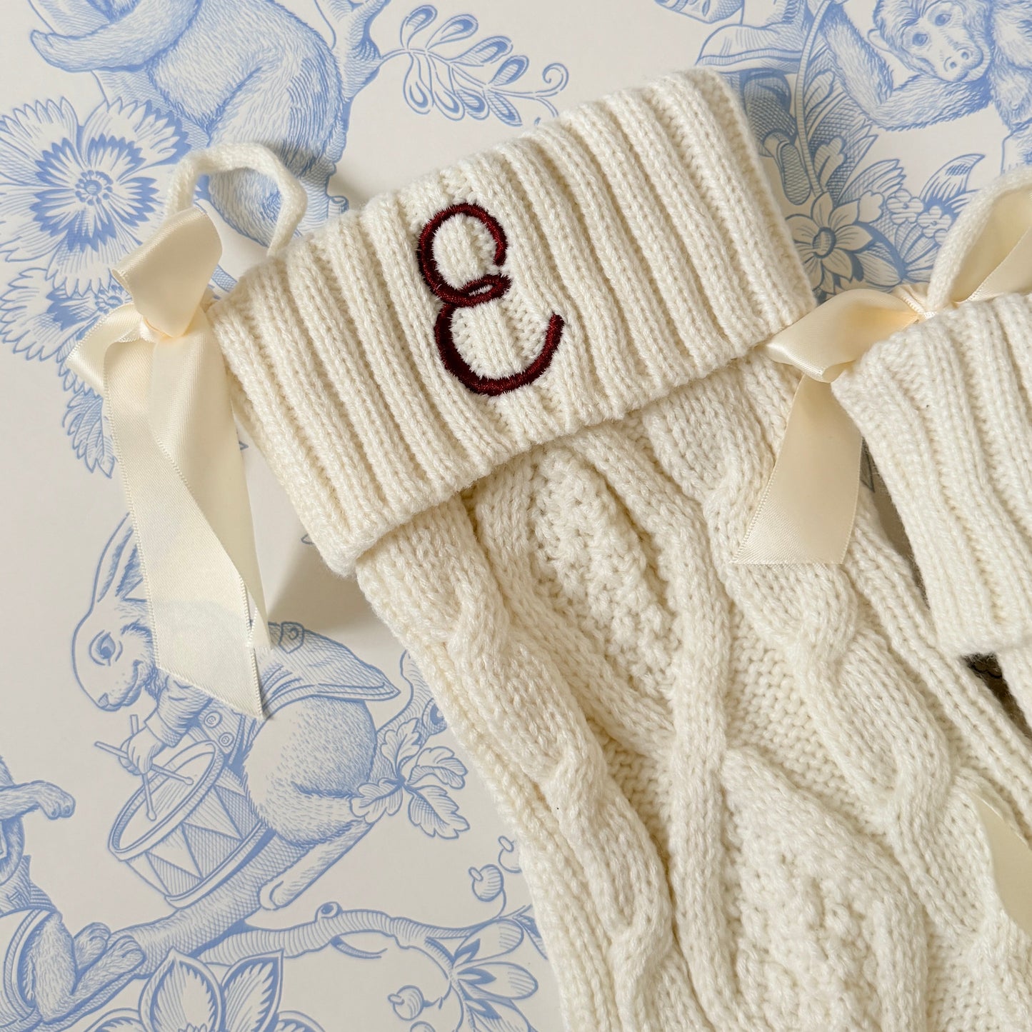 Knitted Wool Christmas stocking