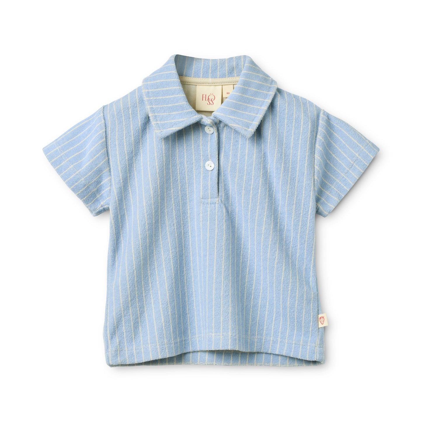 Blue Soft Terry Jersey Striped Shirt