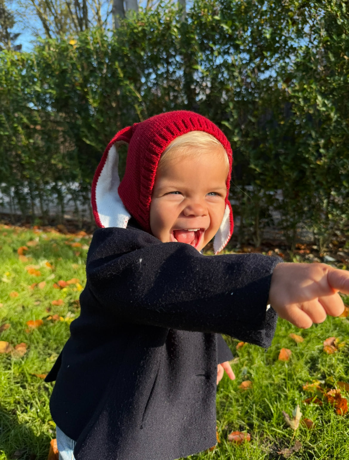 Peter, the knitted bunny ears beanie