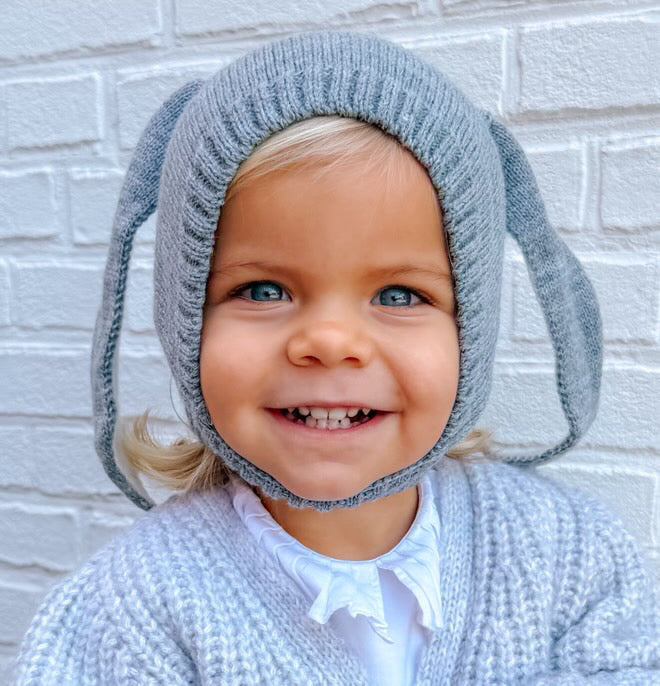 Peter, the knitted bunny ears beanie