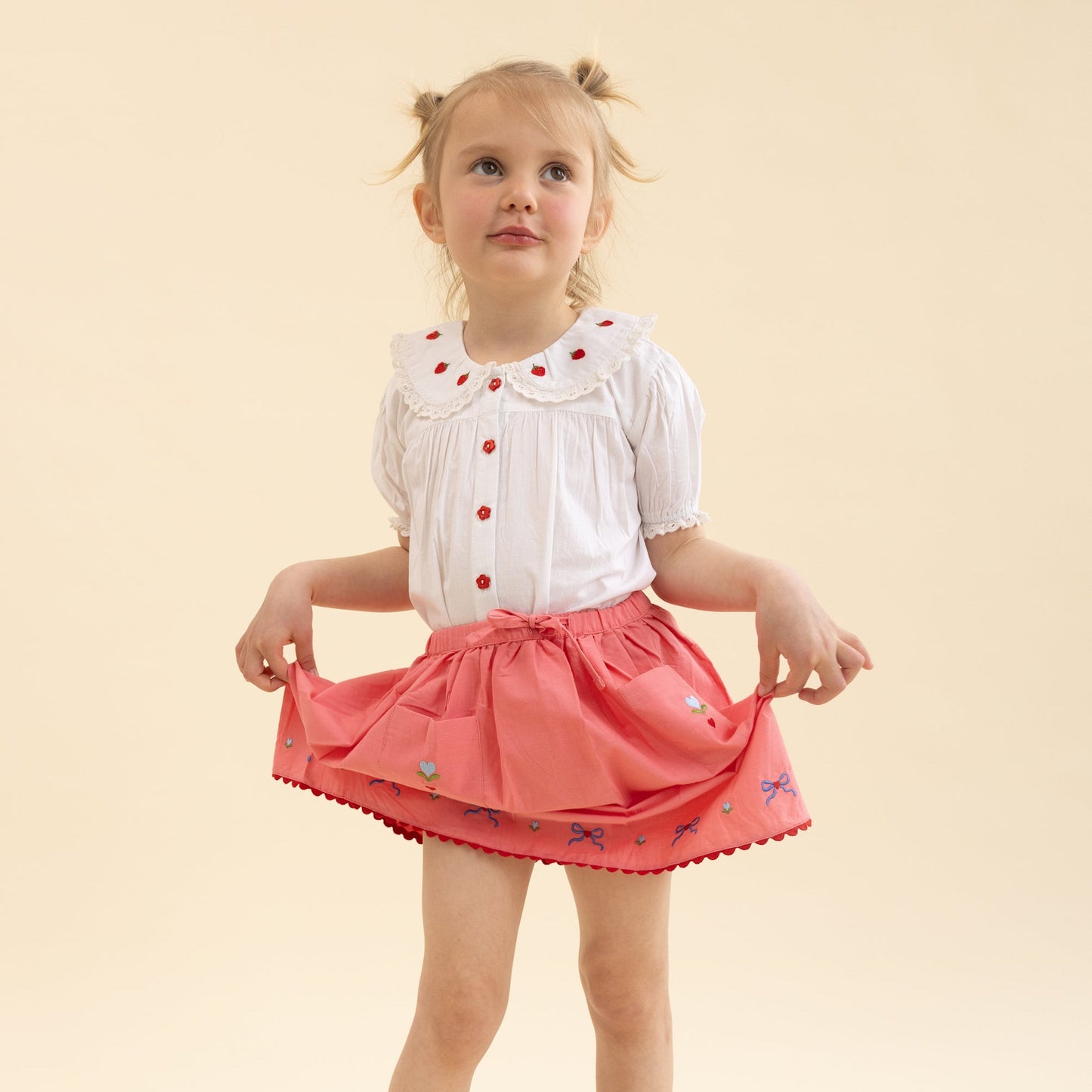 Strawberries Embroidered Blouse