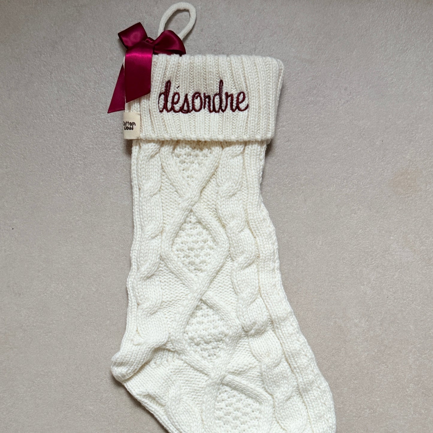 Knitted Wool Christmas stocking