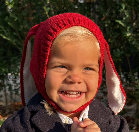 Peter, the knitted bunny ears beanie
