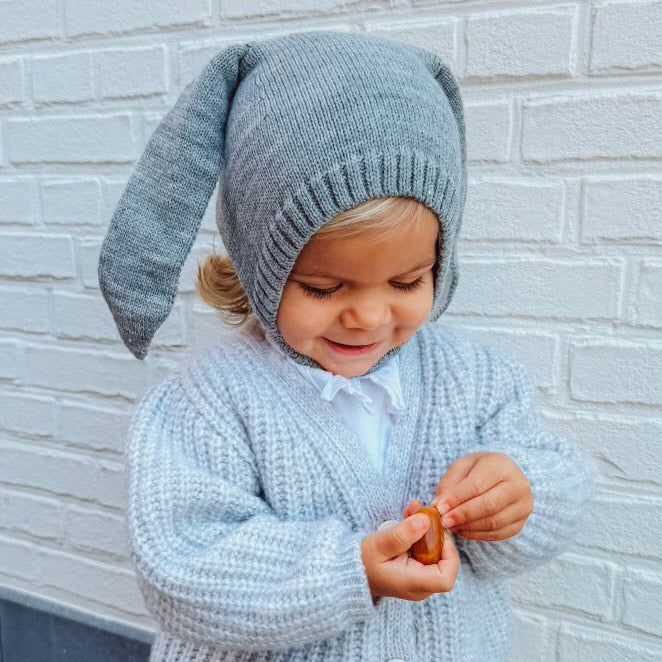 Peter, the knitted bunny ears beanie