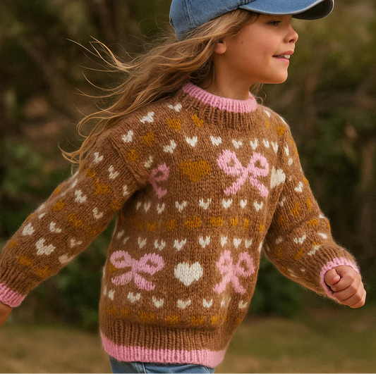 Bow Merino Hand-Knitted Sweater