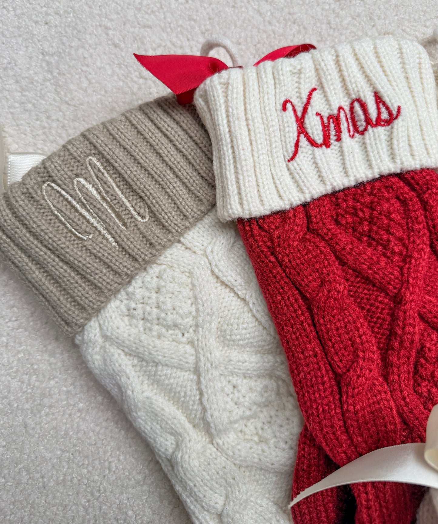 Knitted Wool Christmas stocking