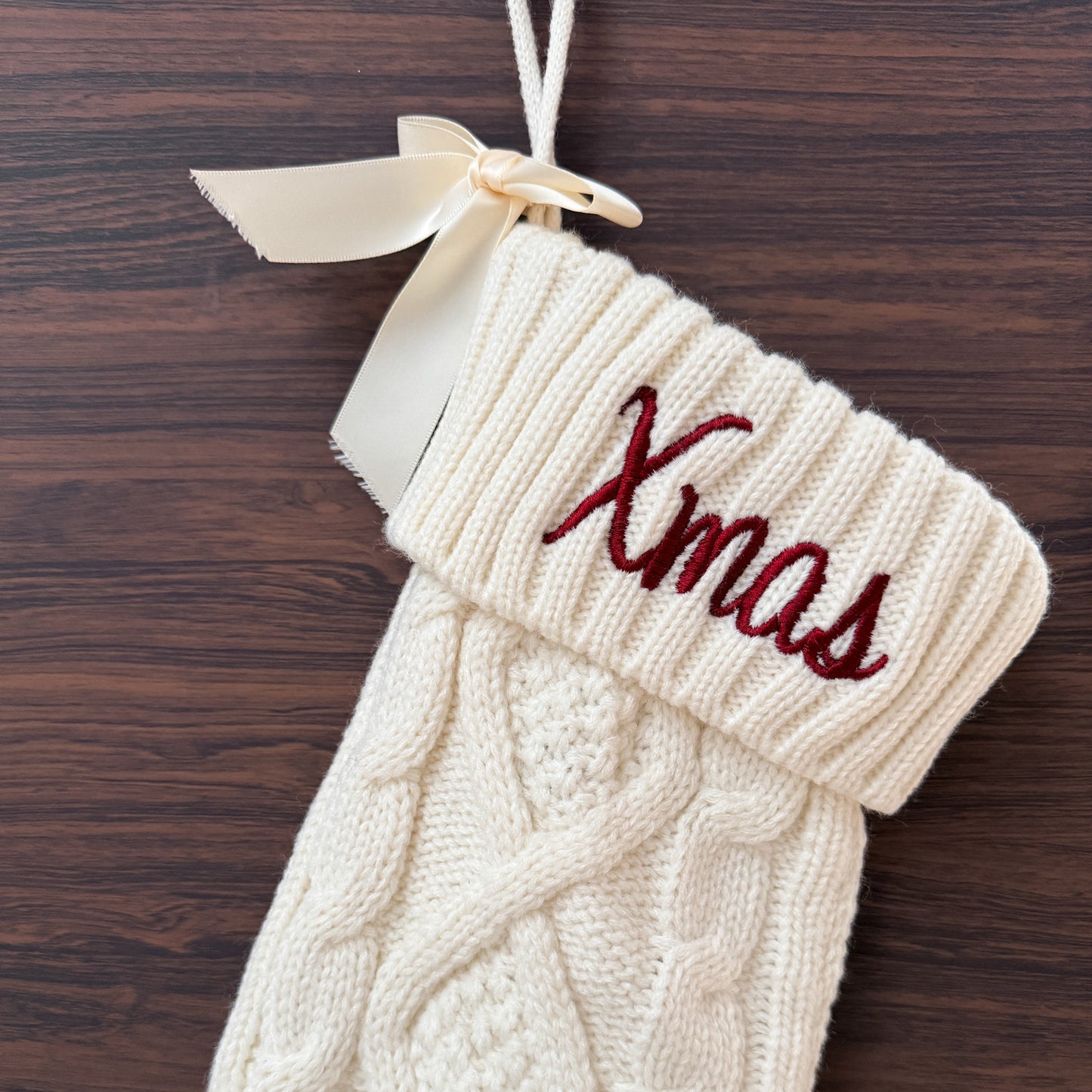 Knitted Wool Christmas stocking