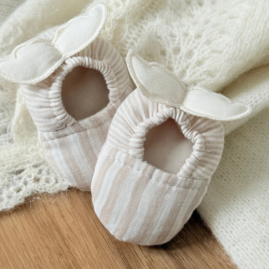The Cotton Angel Wing Booties