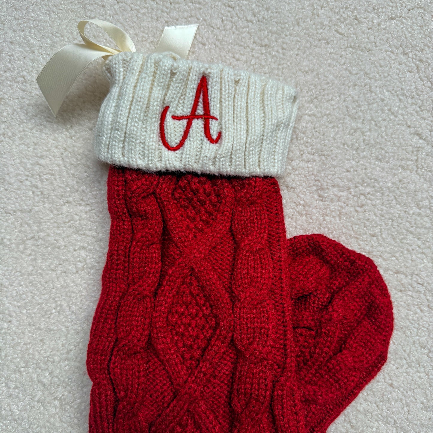 Knitted Wool Christmas stocking