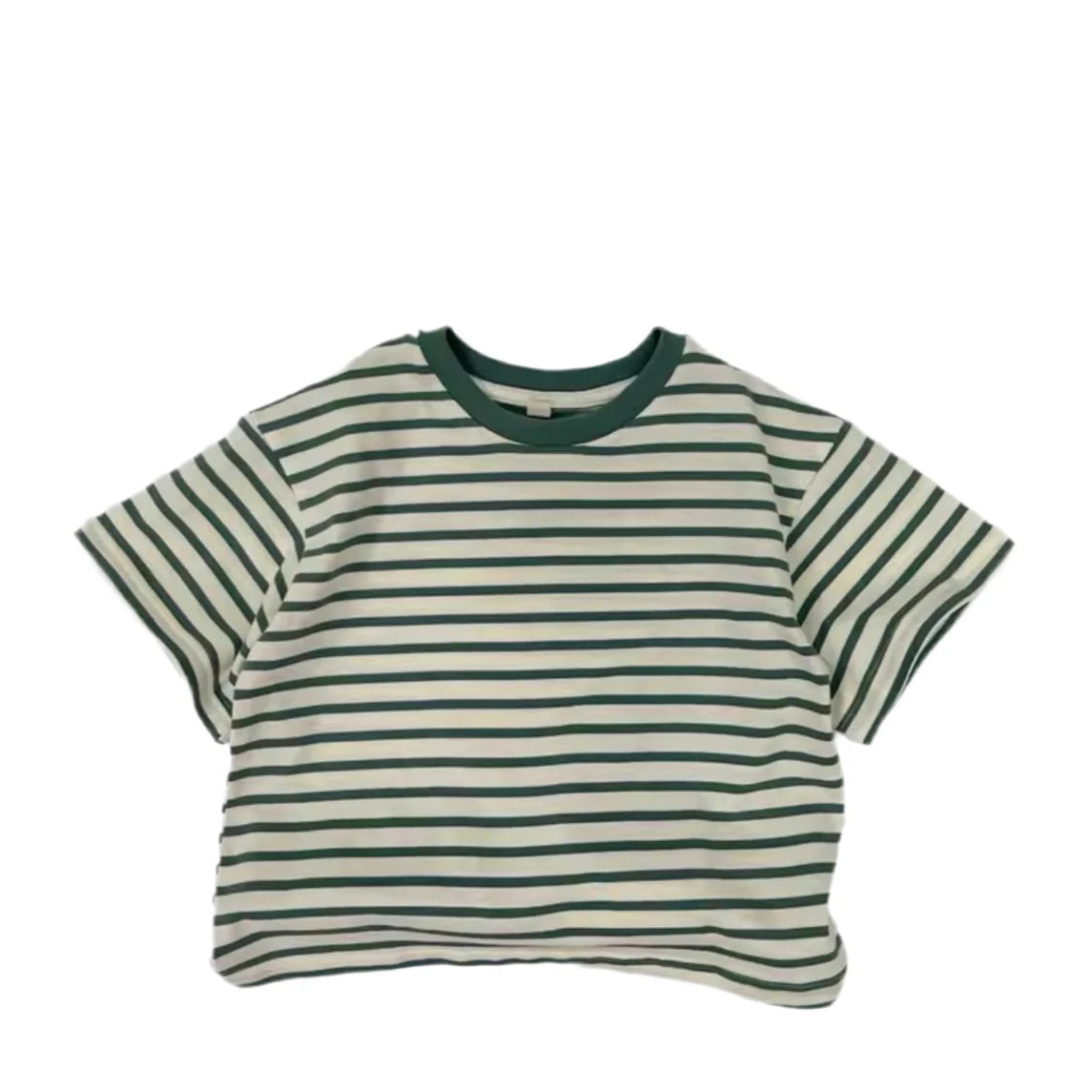 Elliott, the striped t-shirt (available in red and green)