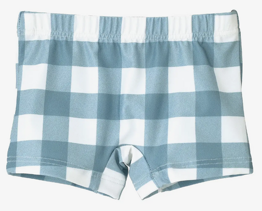 Seaside Gingham Swim Short
