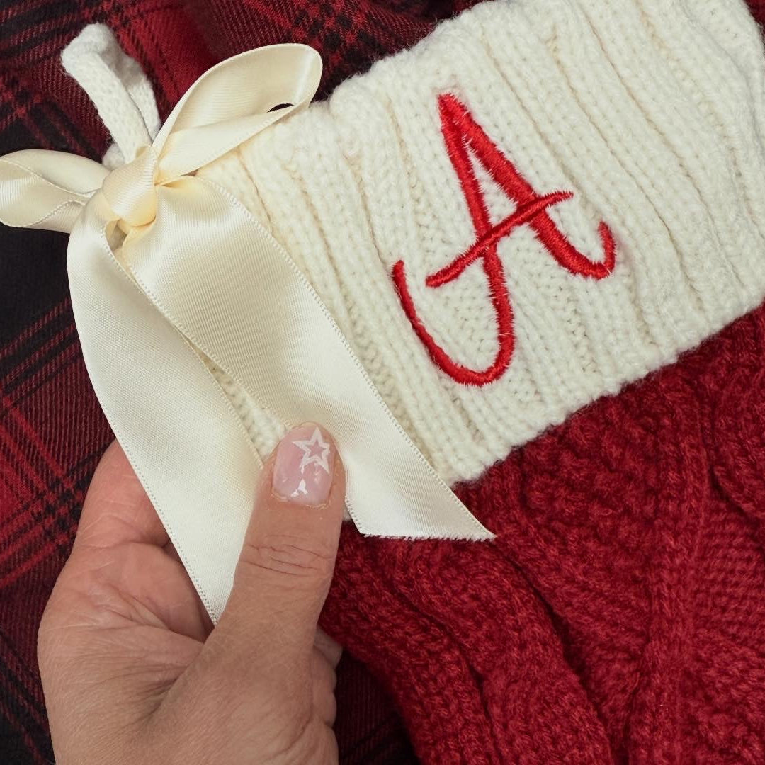 Knitted Wool Christmas stocking